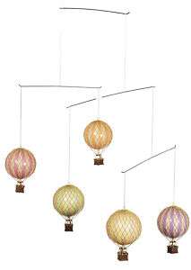 Hot Air Balloon   Hanging Mobile   Pastel Colors  