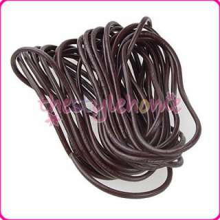 3mm Genuine Leather Cord String Necklace Thread   Brown  