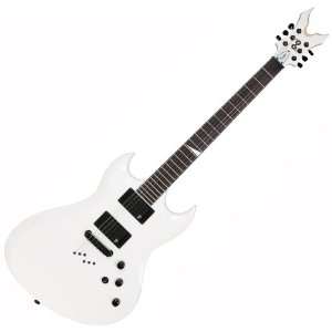   TOMB I WHITE ACTIVE ELECTRIC GUITAR w/ VFL PICKUPs + COFFIN CASE
