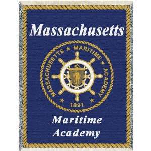 Massachusetts Maritime Academy Jacquard Woven Throw   69 x 48 
