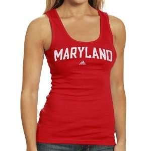  adidas Maryland Terrapins Ladies Red Fontism Tank Top 