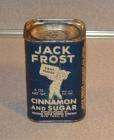 Old Antique Jack Frost Cinnamon & Sugar Advertising Spice Tin Can 