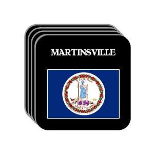  US State Flag   MARTINSVILLE, Virginia (VA) Set of 4 Mini 