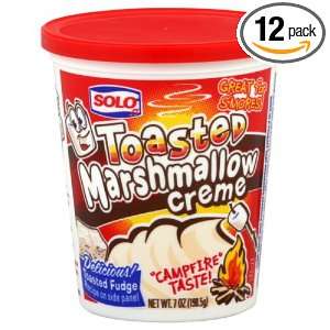 Solo Toasted Marshmallow Creme, 7 Ounce Grocery & Gourmet Food