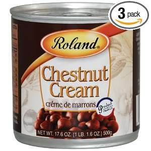 Roland Creme De Marrons Chestnuts, 17.6 Ounce Cans (Pack of 3)  