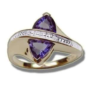  .015 ct 2 5mm Trillion Iolite Ladies Ring Jewelry