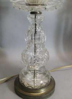 Large 23 Bohemian Cut Crystal Lustres lamp c. 1930s  