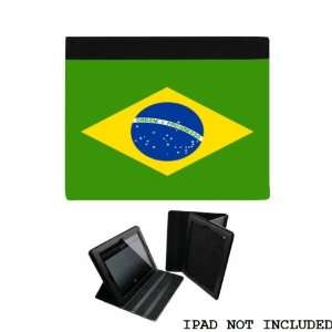 Brazil Bralian Soccer Flag iPad 2 3 Leather and Faux Suede Holder Case 