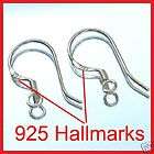 WHOLESALE 50PCS SILVER PLATED EARRING WIRE HOOKS NEW