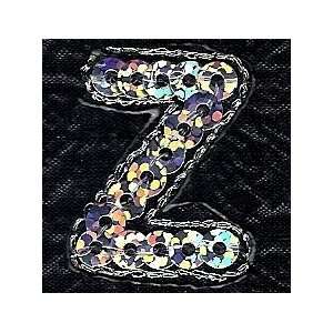  Letters Silver Sequin Z   Iron On Applique Everything 
