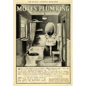 1909 Ad J. L. Mott Iron Works Plumbing Knickerbocker Interior Design 