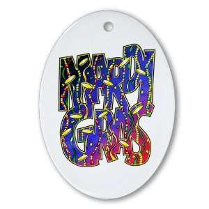  Ornament (Oval) Mardi Gras Fat Tuesday Celebration with 