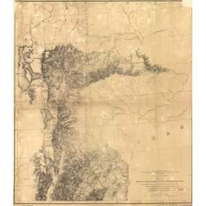  1859 Map Discoveries in geography, Utah