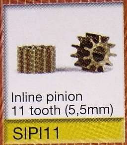 SLOT IT SIPI11 11 TOOTH BRASS INLINE PINION GEAR 5.5mm  