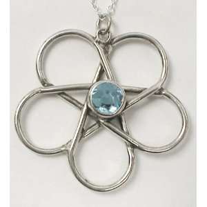  Sterling Silver Hidden Pentagram with a Beautiful Faceted 