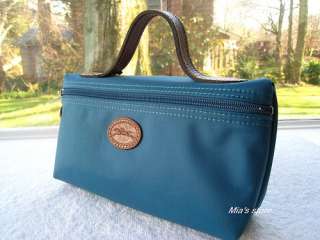 AUTH Longchamp Purse Le Pliage Zip Pouchette Bag Cosmetic Case NEW 