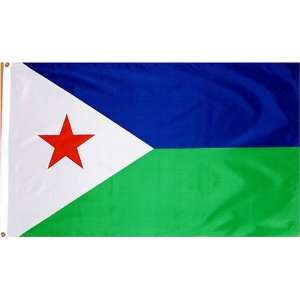  Djibouti National Country Flag   3 foot by 5 foot 