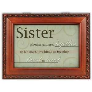  Jewelry Music Box With Sister Insert Plays Amazing Grace 