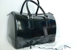 AUTH NEW FURLA CANDY BAG JELLY BLACK DUST BAG ~NO LOCK  