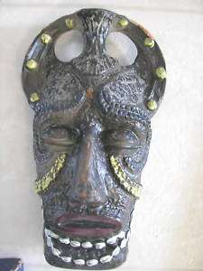 Vintage Liquor Decanter Italy African Mask Figural RARE  