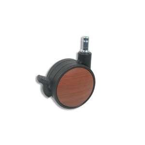 Cool Casters   Black Caster with Cherry Finish   Item #400 75 BL CH FR 