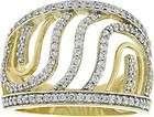 Lind Fashion Ring Simulated Saphire w 14 fake diamonds  