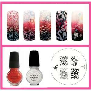   Art 2 Special Polishes White, Orange Pearl + Image Plate M85 Beauty