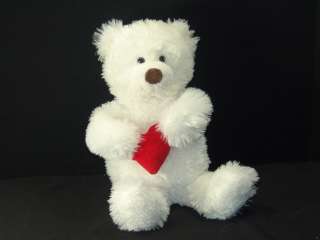 Plush Light Up Talking Hug Me White Hallmark Teddy Bear  