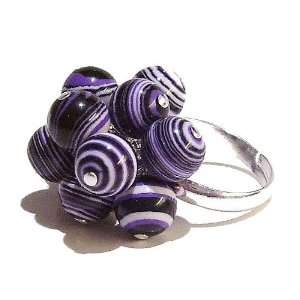  The Black Cat Jewellery Store Purple & White Synthetic 