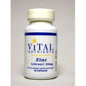  Vital Nutrients   Zinc (Citrate) 30mg 90c Health 