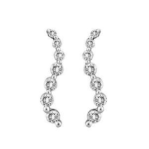   ct. Diamond Journey of Love Curve Earrings Katarina Jewelry