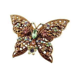 Michal Negrin Amazing Butterfly Hair Brooch Beautifully Designed with 