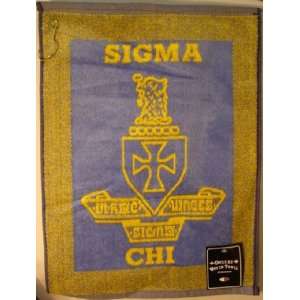  Sigma Chi Logo Woven Golf Towel
