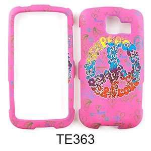  LG Optimus S LS670 Peace Sign on Pink Hard Case,Cover 