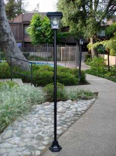 Solar Lamp Post 4 Super Bright LEDs Light 77 Tall (selectable height 