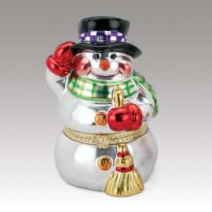  Mr. Christmas 4 1/2 Inch Mini Porcelain Snowman with 