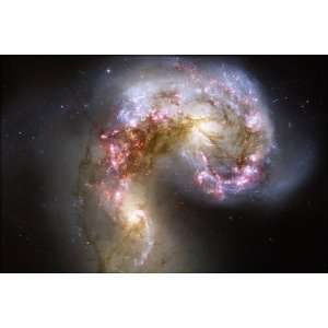  Antennae Galaxies in Collision, Hubble Image   24x36 