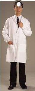 White Doctor Lab Coat Unisex Adult Costume Professor  
