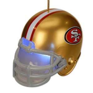   49ers Light Up Football Helmet Christmas Ornaments