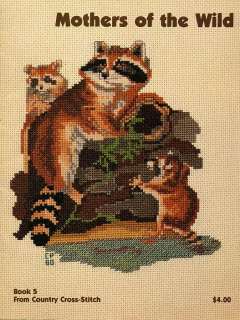 MOTHERS OF THE WILD Raccoon Bobcat Owl Deer Cross Stitch Pattern 