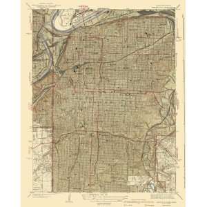  USGS TOPO MAP KANSAS CITY QUAD MISSOURI MO/KS 1940