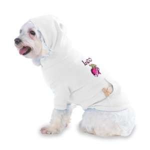  Leo Princess Hooded T Shirt for Dog or Cat LARGE   WHITE 