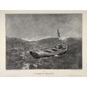  1895 Lifeboat Shipwreck C. Leipold German Engraving 