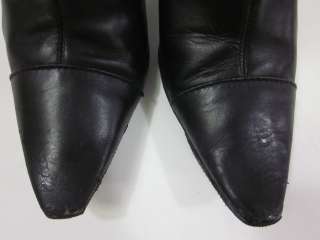 CALVIN KLEIN Black Leather Knee High Boots Sz 6  