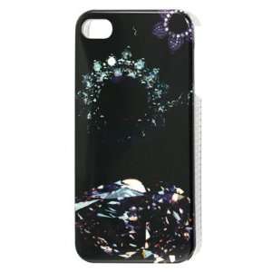  IMD Space Pattern Hard Plastic Back Cover Black for iPhone 