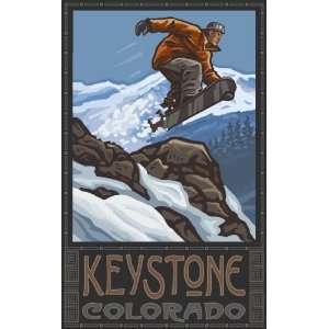 Northwest Art Mall Keystone Colorado Snowboard Jumping Artwork by Paul 