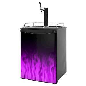 Kegerator Skin   Fire Flames Purple (fits medium sized dorm fridge and 