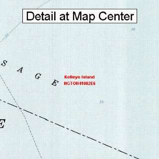  USGS Topographic Quadrangle Map   Kelleys Island, Ohio 