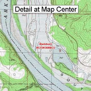  USGS Topographic Quadrangle Map   Blackburn, Oklahoma 