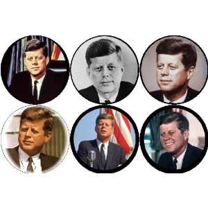  Set of 6 JFK John F. Kennedy 1.25 MAGNETS 35th President 